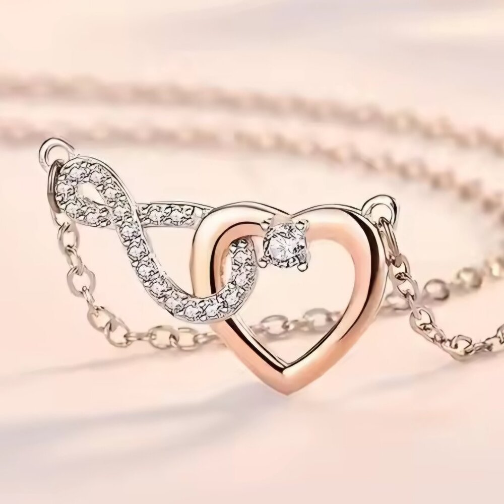 infinity heart necklace